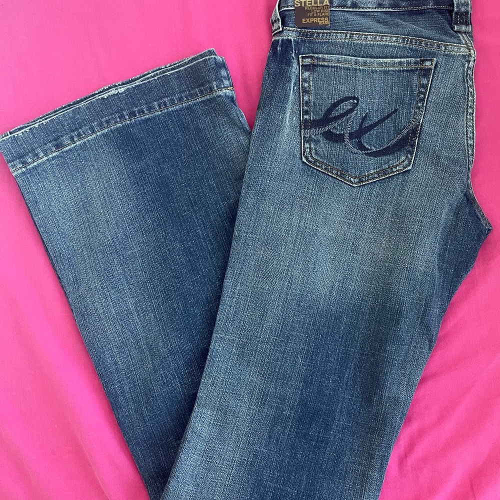 Express Stella low rise fit&flare jeans